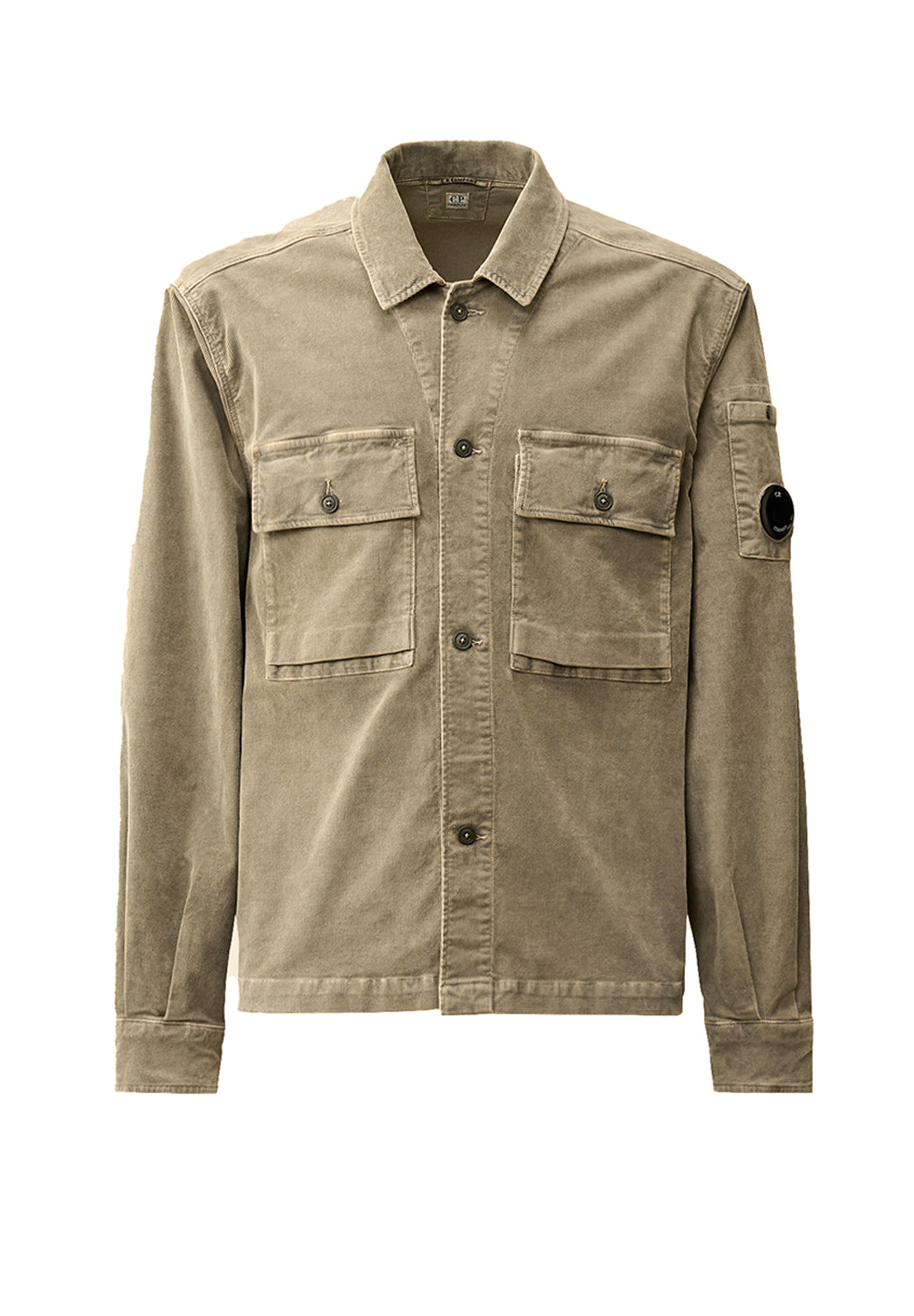  Cp Company Corduroy Overshirt Walnut Uomo - 1