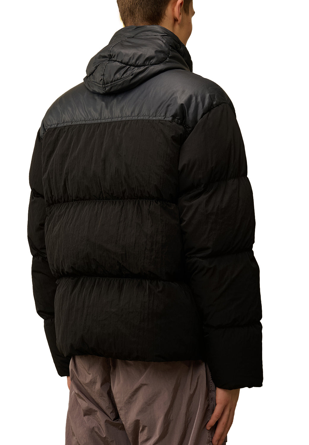  Cp Company Goggle Down Jacket Black Uomo - 3