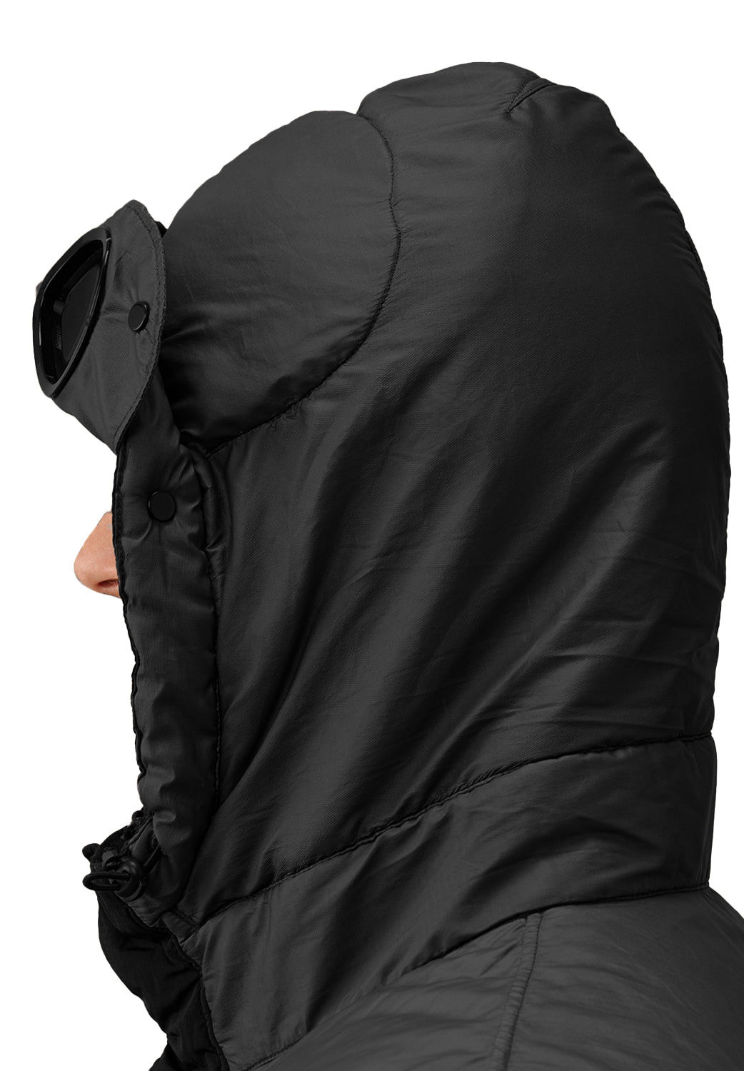  Cp Company Goggle Down Jacket Black Uomo - 5