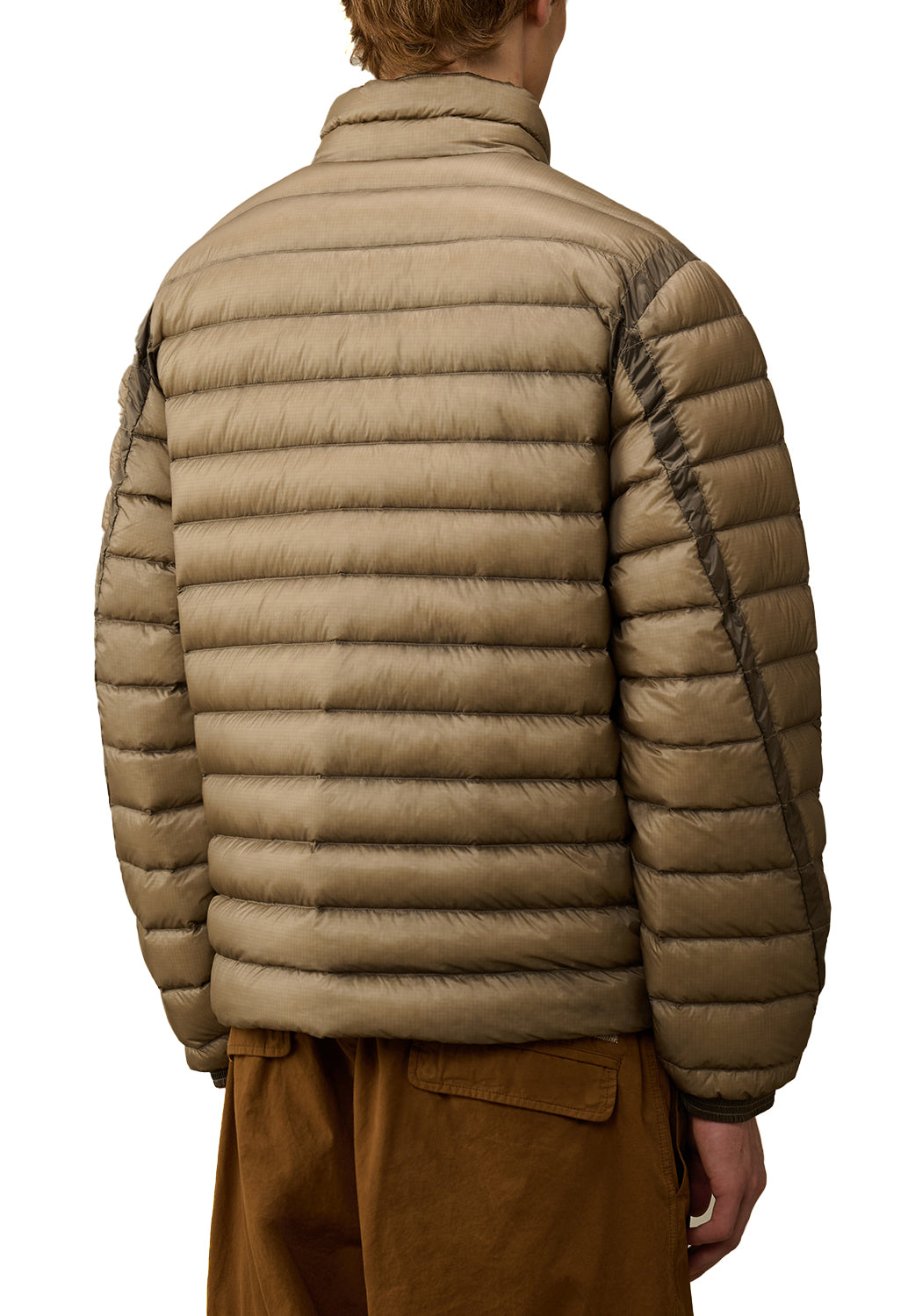  Cp Company Zip Down Jacket Vintage Khaki Uomo - 3