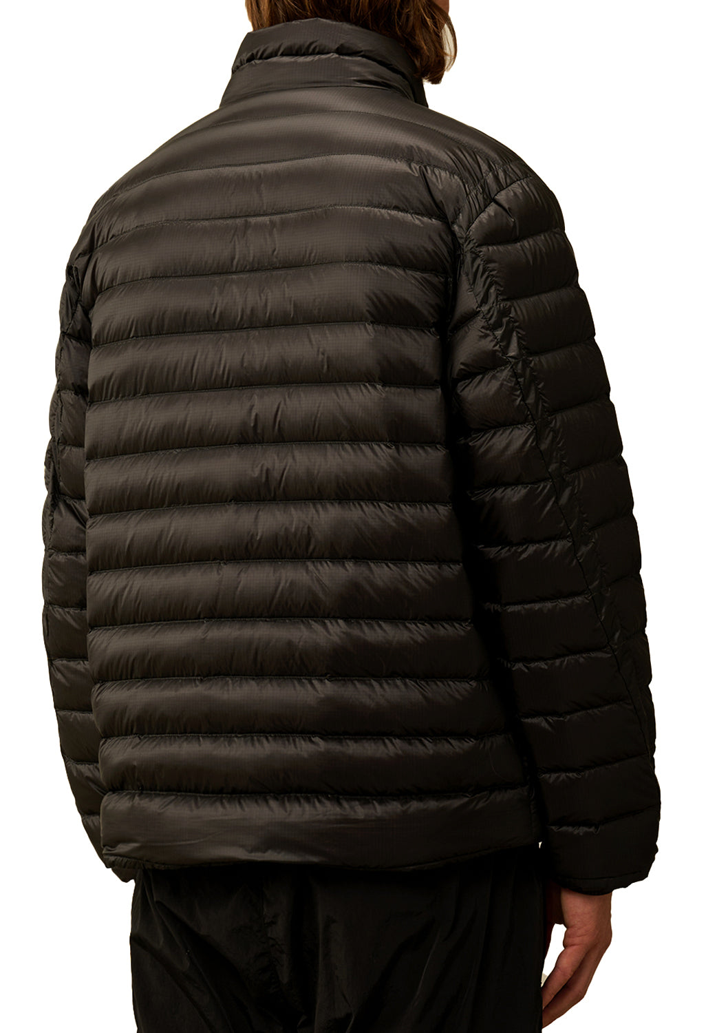  Cp Company Zip Down Jacket Black Uomo - 3