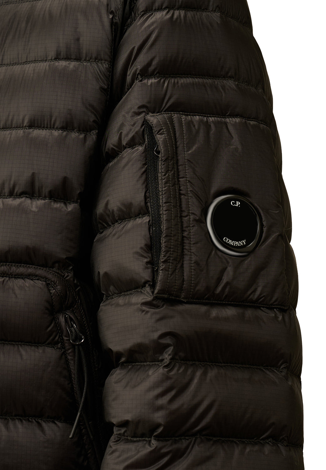  Cp Company Zip Down Jacket Black Uomo - 4