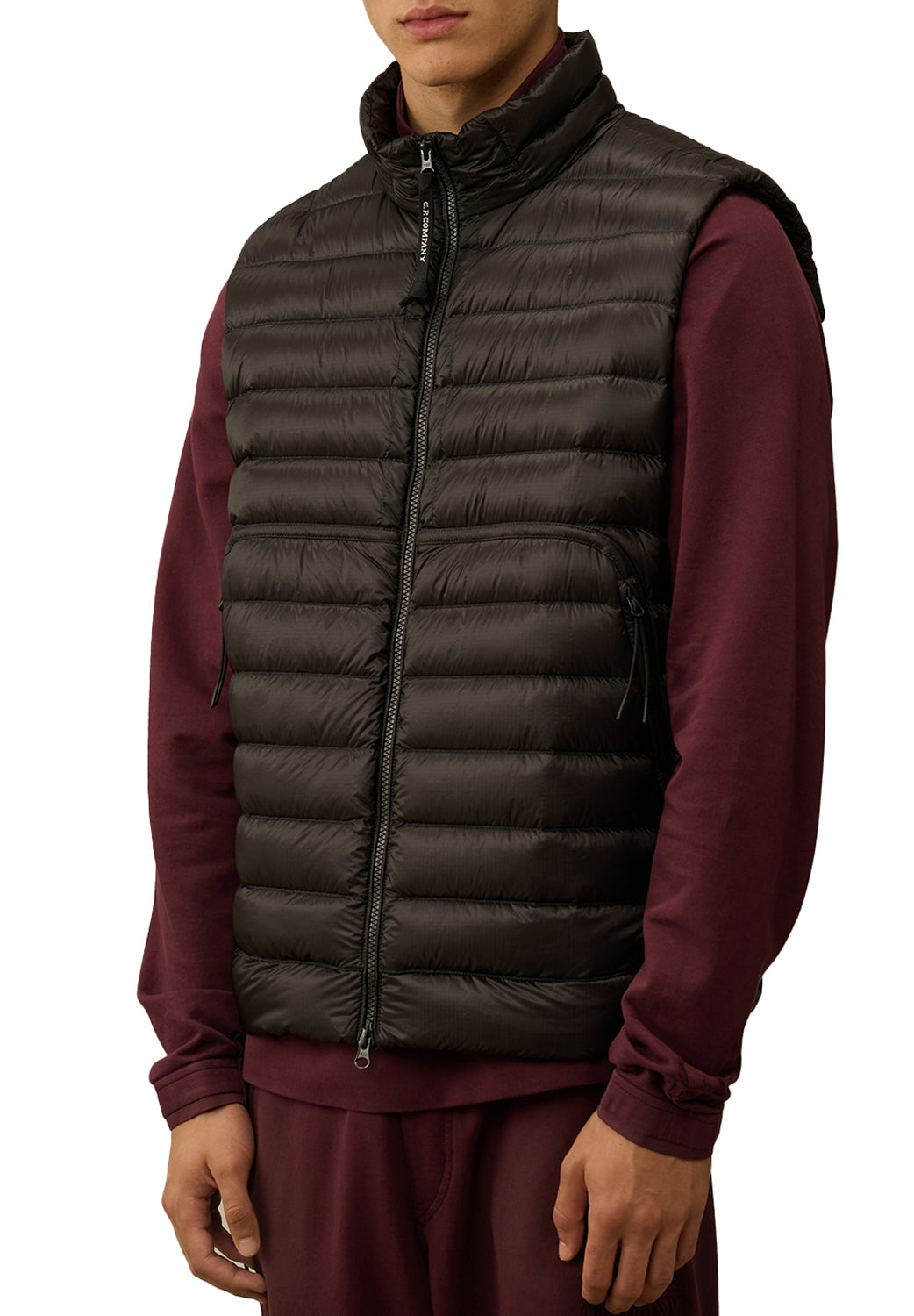  Cp Company Shell Lens Down Vest Black Uomo - 2