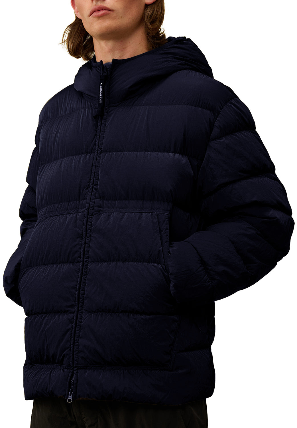  Cp Company Goggle Down Jacket Total Eclipse Uomo - 2