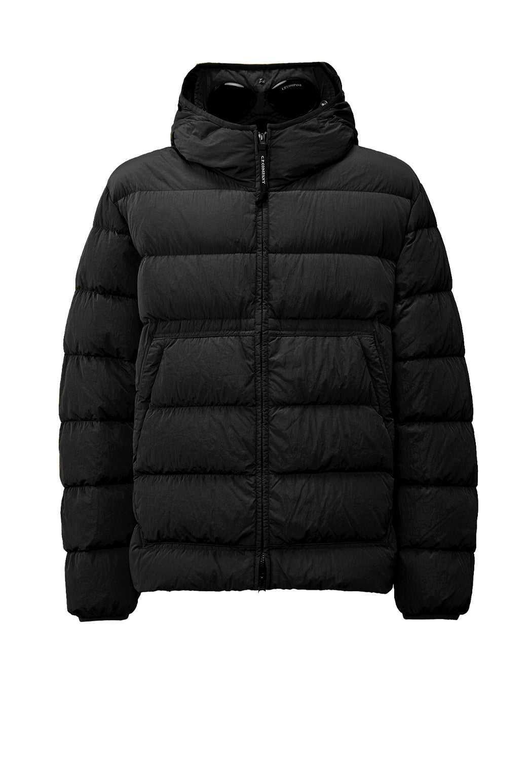  Cp Company Goggle Down Jacket Black Uomo - 1