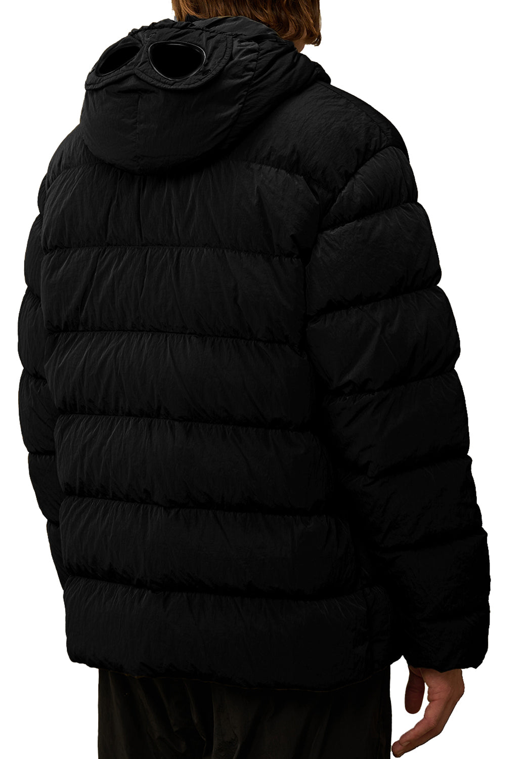  Cp Company Goggle Down Jacket Black Uomo - 3