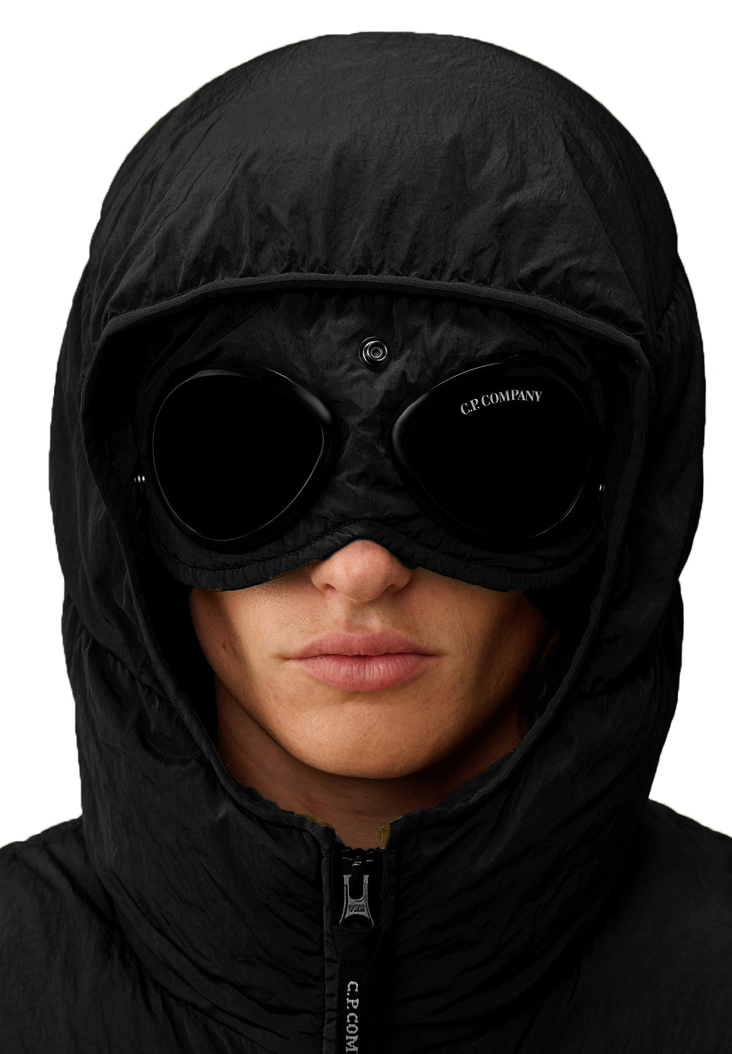  Cp Company Goggle Down Jacket Black Uomo - 5