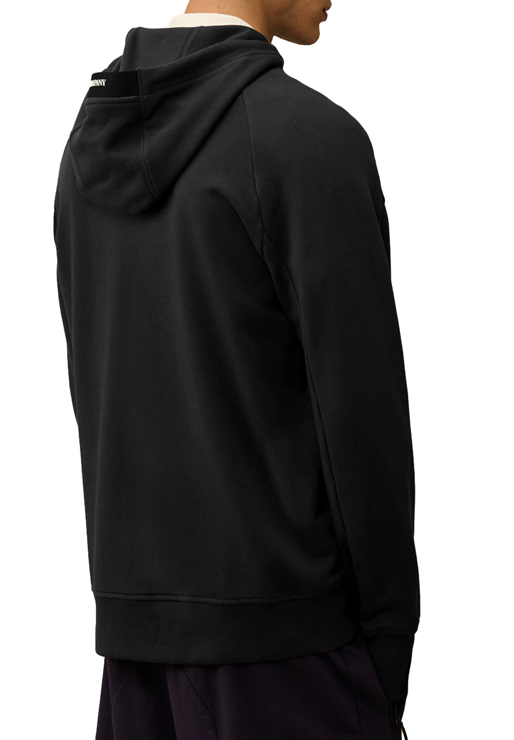  Cp Company Zipped Hooded Sweatshirt Black Uomo - 3