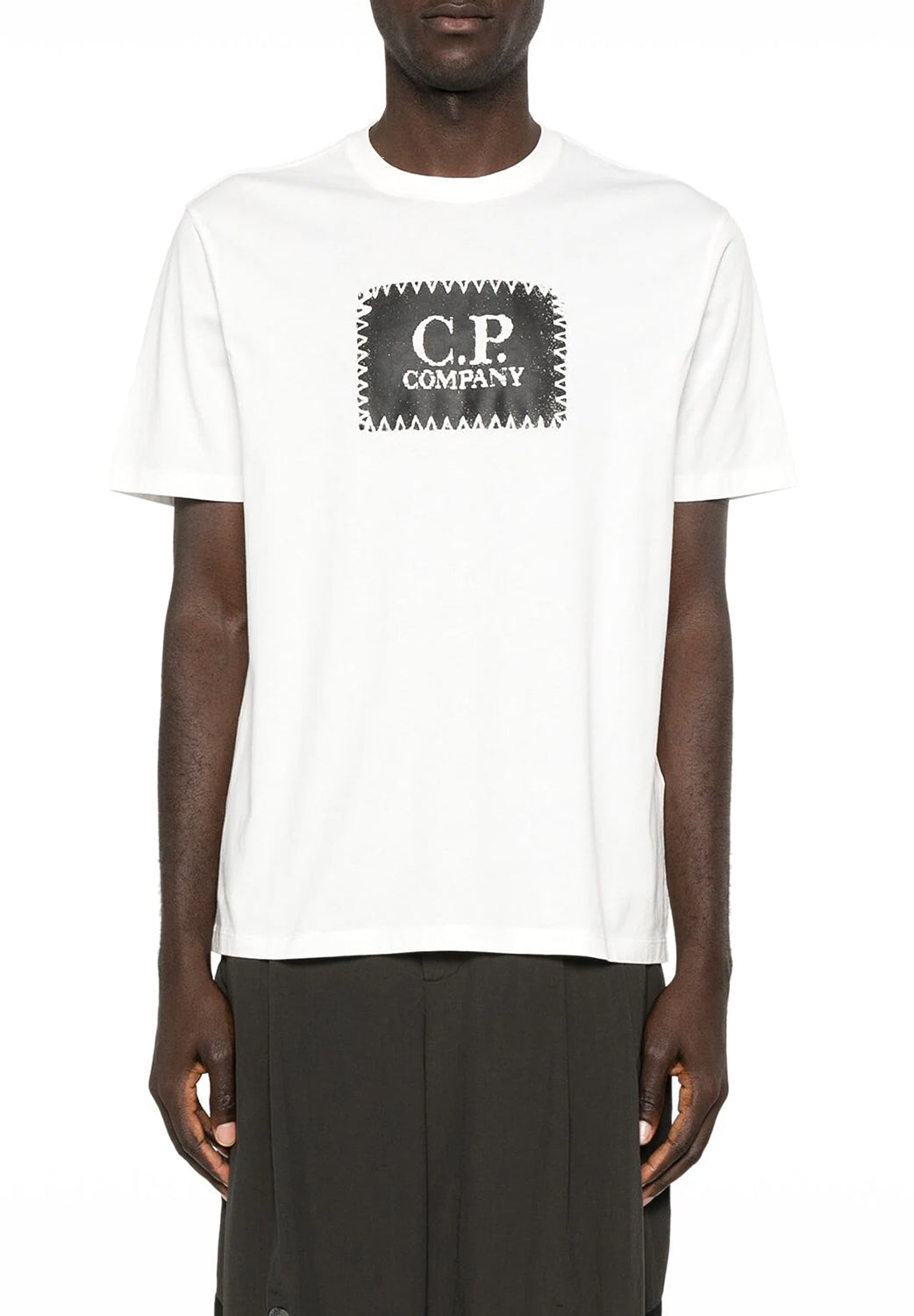  Cp Company Logo Label T-shirt Gauze White Uomo - 2