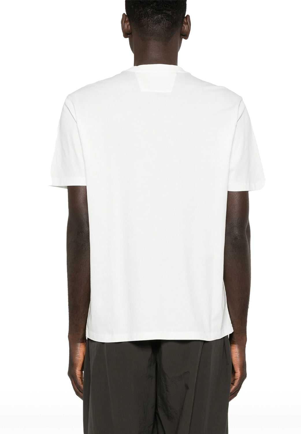  Cp Company Logo Label T-shirt Gauze White Uomo - 3