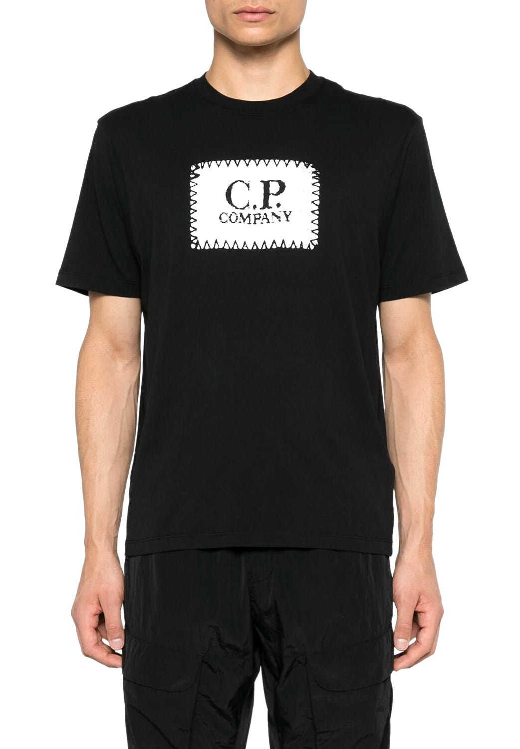  Cp Company Logo Label T-shirt Black Uomo - 2