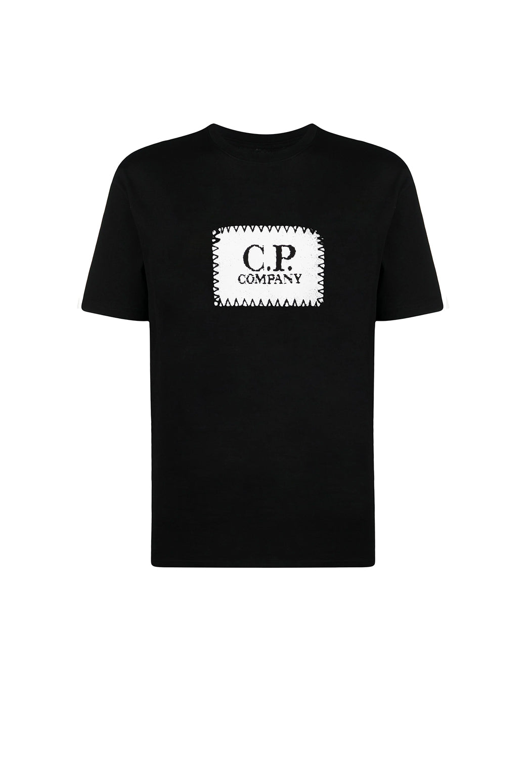  Cp Company Logo Label T-shirt Black Uomo - 1