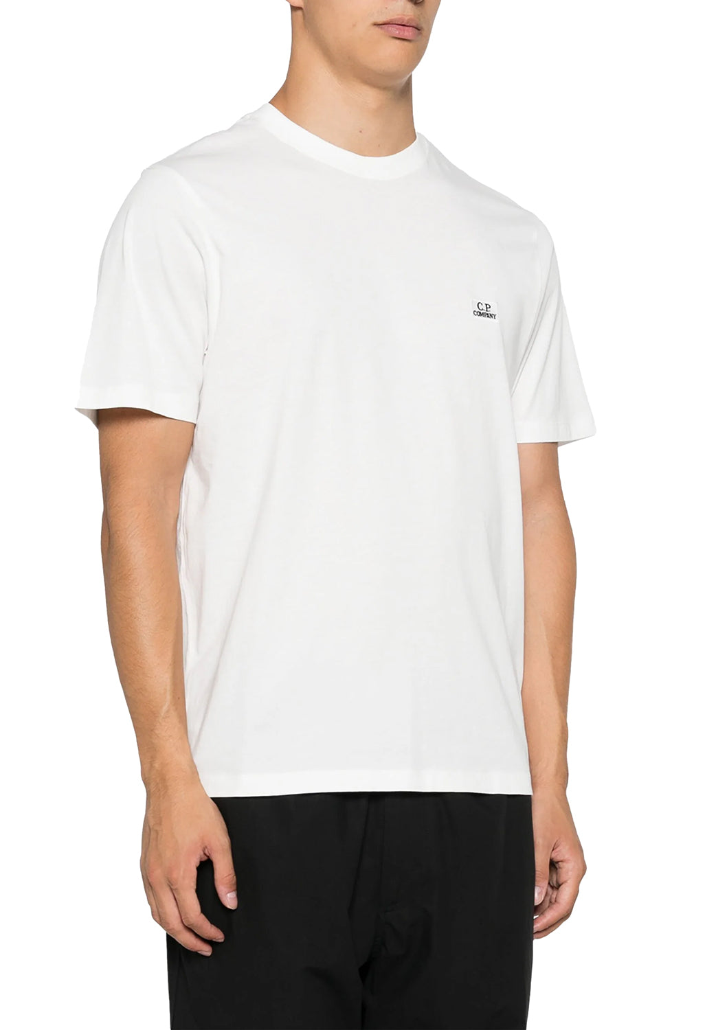  Cp Company Logo Patch T-shirt Gauze White Uomo - 2