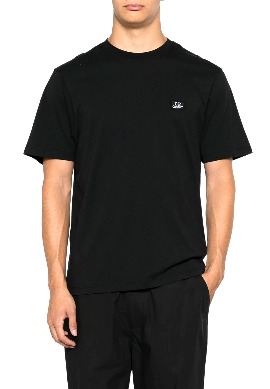  Cp Company Logo Patch T-shirt Black Uomo - 2