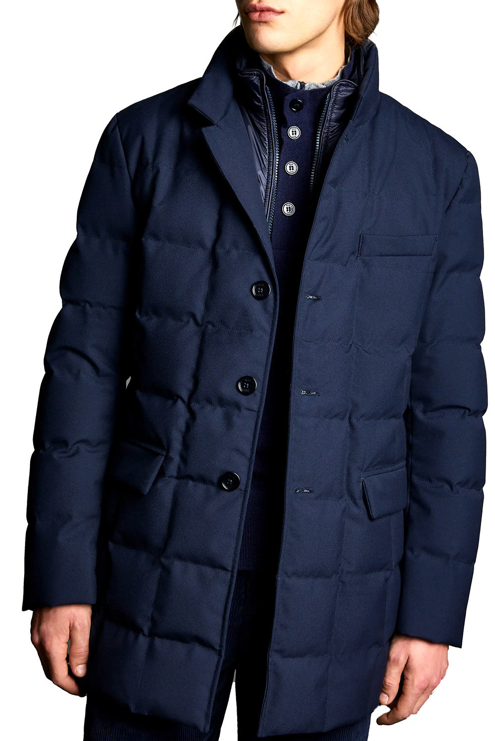  Fay Piumino Double Front Blu Navy Uomo - 2