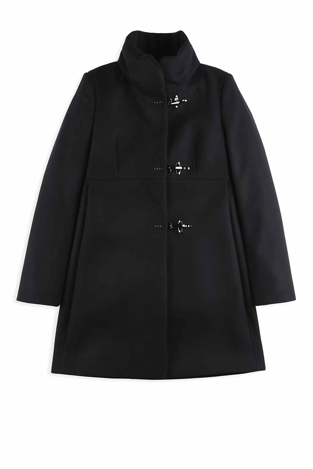  Fay Romantic Coat In Lana Nero Woman - 1