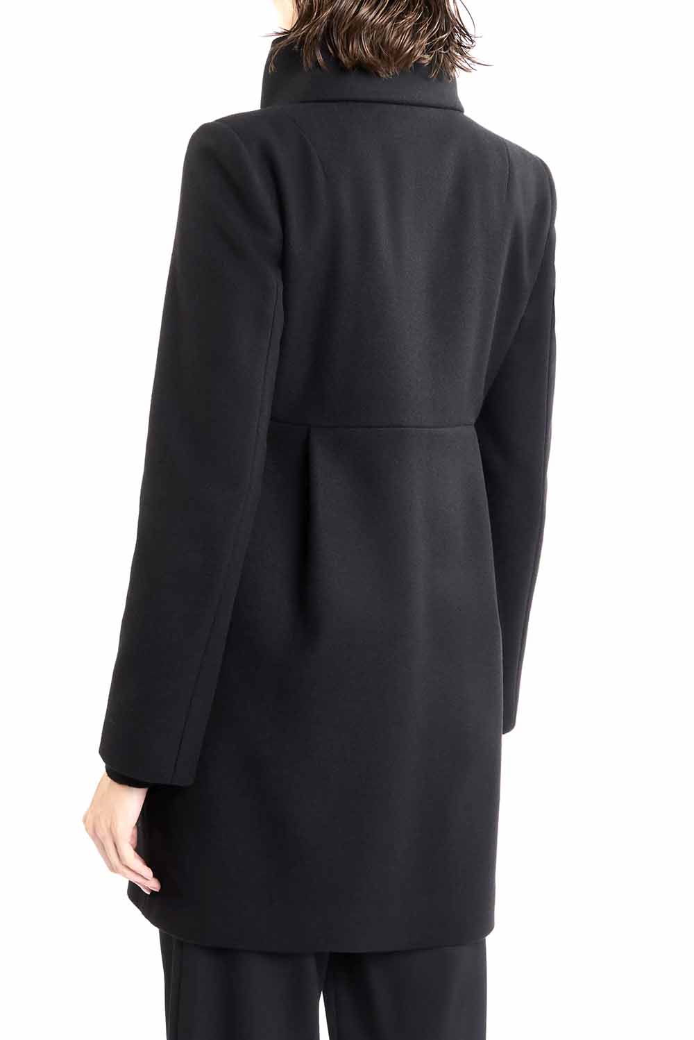  Fay Romantic Coat In Lana Nero Woman - 3