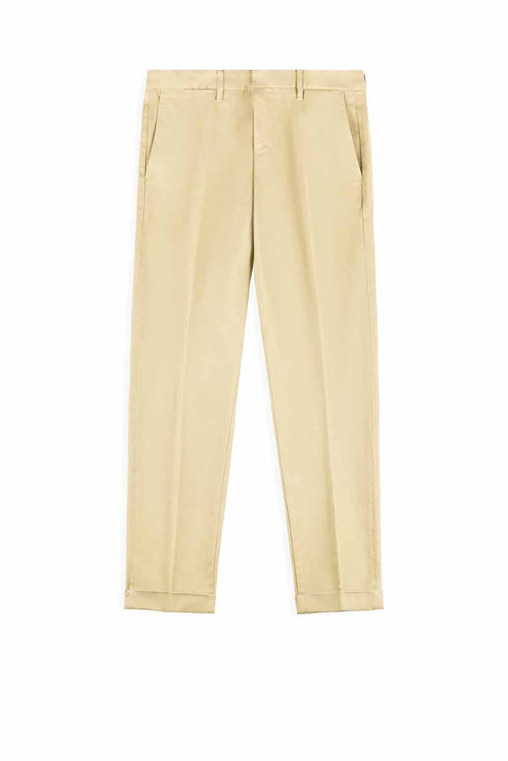  Fay Pantaloni Slim In Velluto Crema Uomo - 1