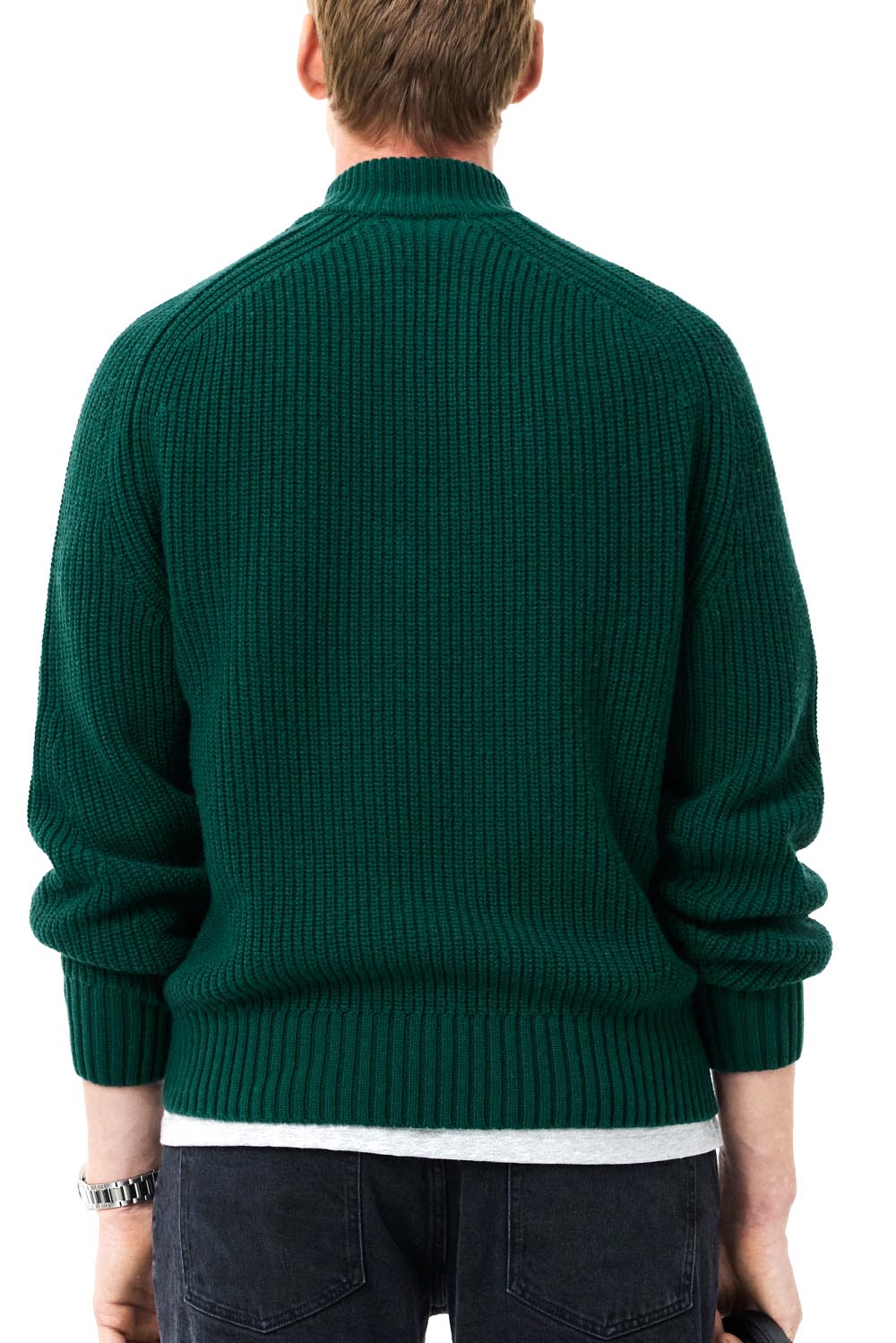  Lacoste Maglione Zip In Lana Uomo - 3