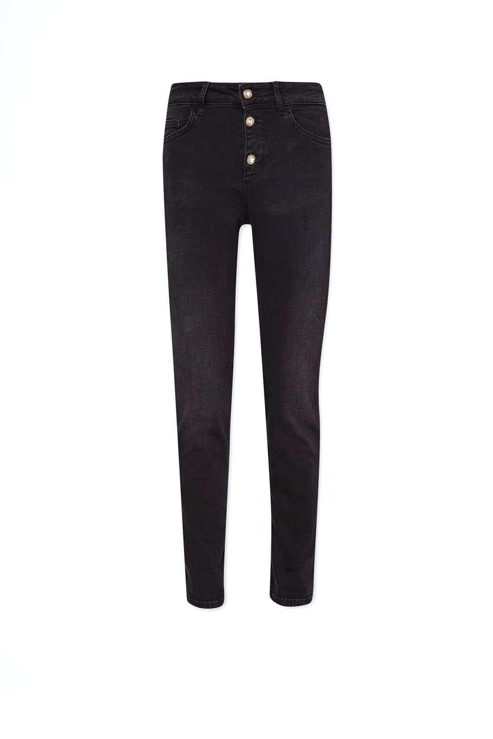  Liu Jo Jeans Skinny Con Bottoni Nero Woman - 1