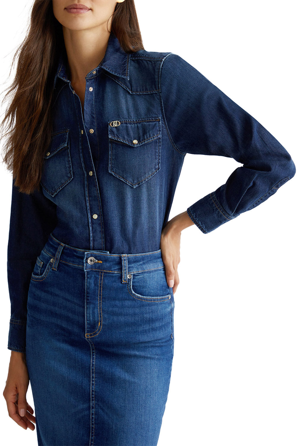  Liu Jo Camicia In Denim Blu Woman - 2