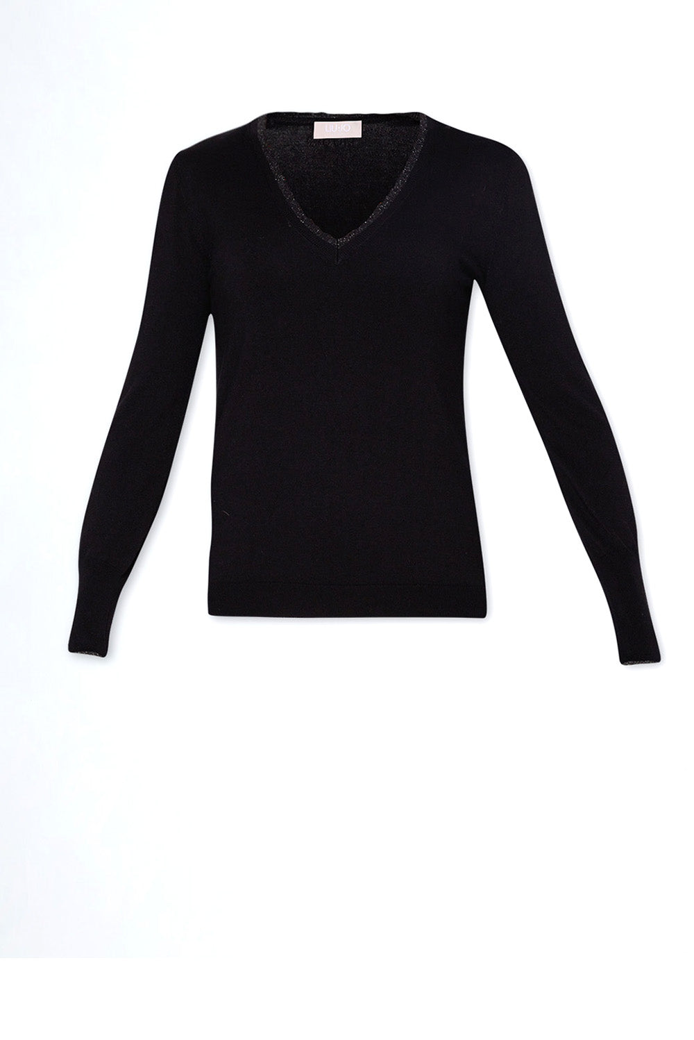  Liu Jo Maglia Con Scollo A V Nero Woman - 1