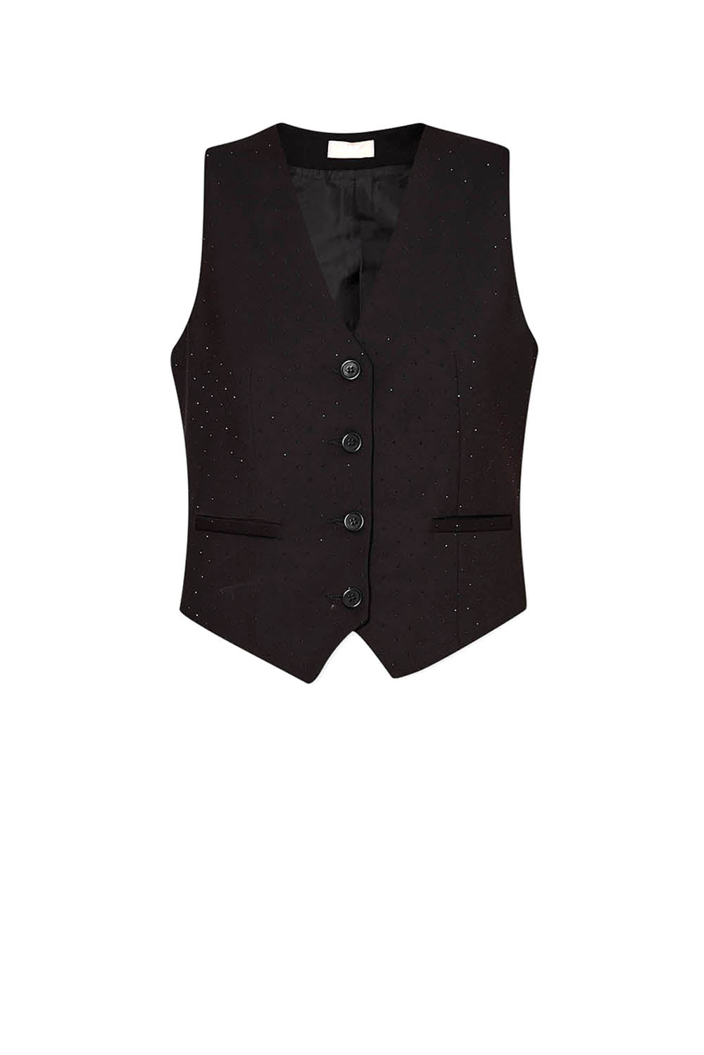  Liu Jo Gilet In Twill Nero Woman - 1