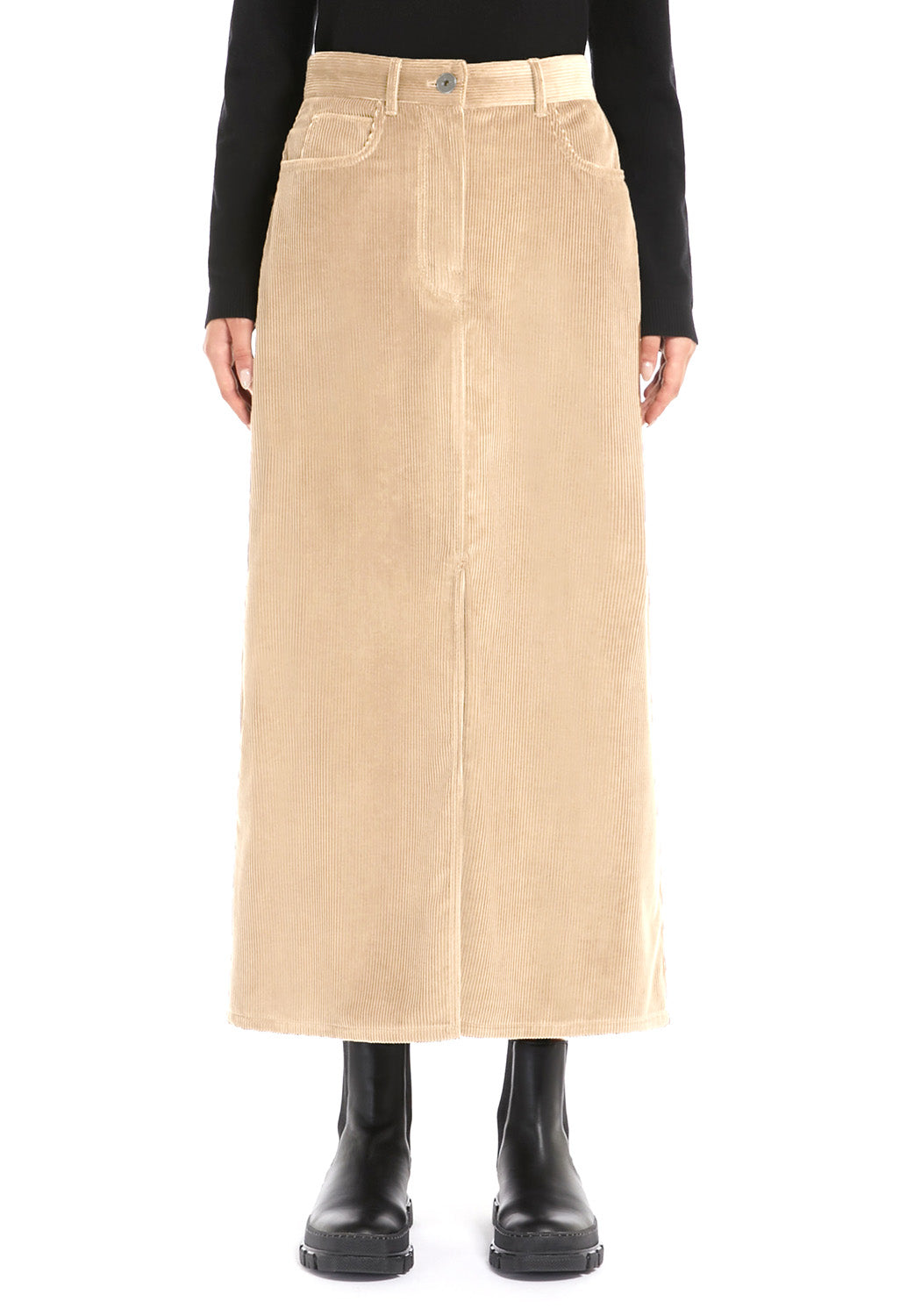  Max Mara Gonna Ghiotto Beige Woman - 2