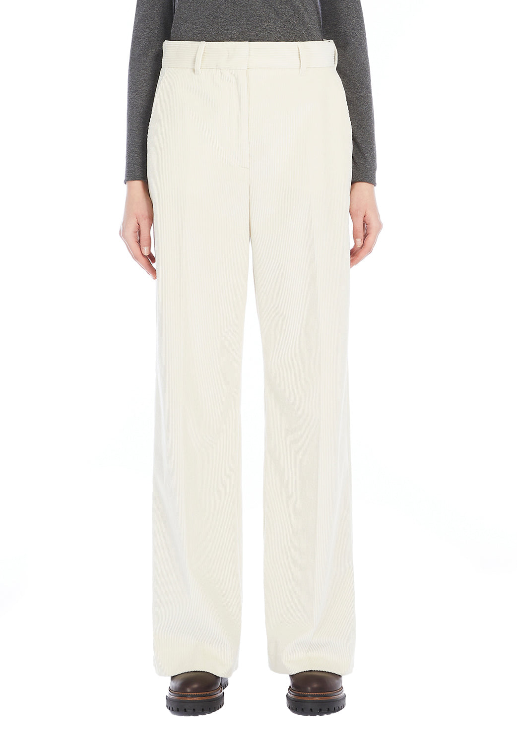  Max Mara Pantalone Wide Leg Milk Woman - 2