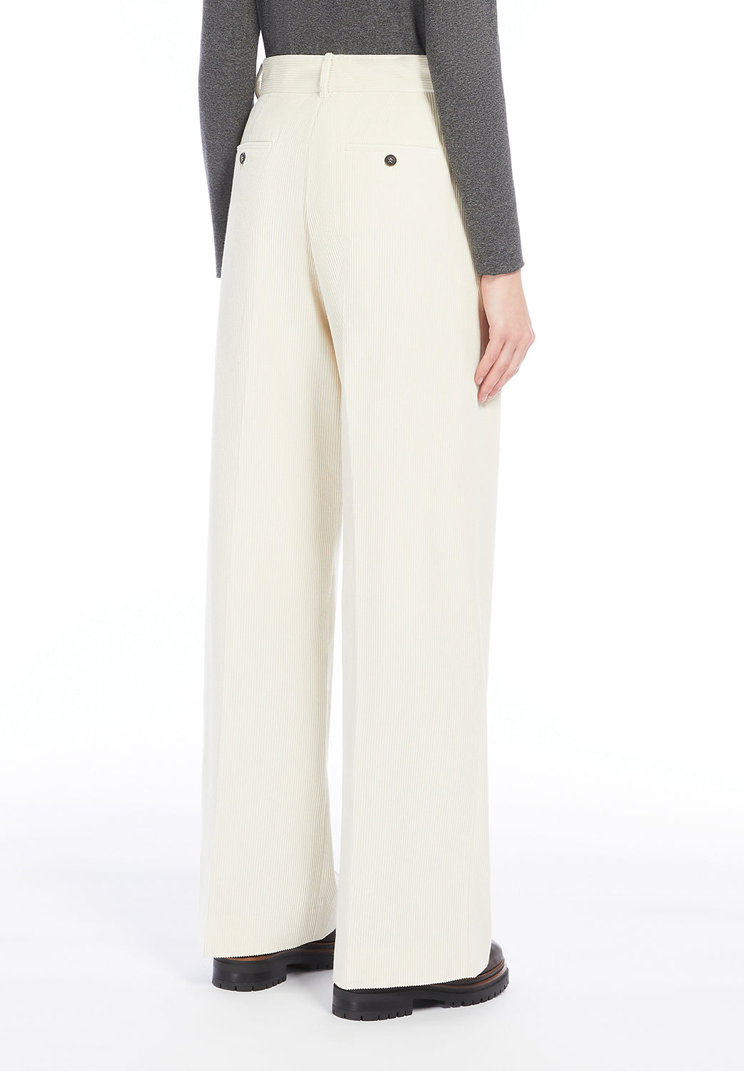  Max Mara Pantalone Wide Leg Milk Woman - 3