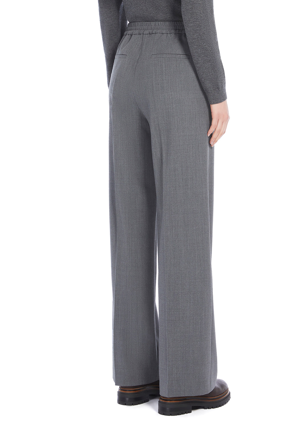  Max Mara Pantalone In Gabardina Grey Woman - 3