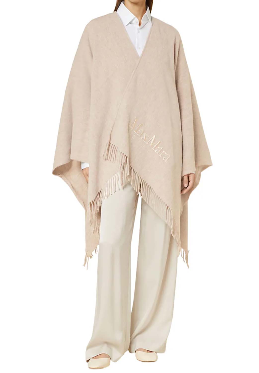  Max Mara Poncho Martora Hazelnut Brown Woman - 2