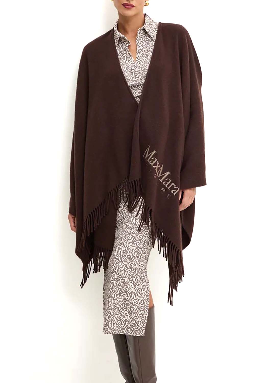  Max Mara Poncho Martora Brown Woman - 2