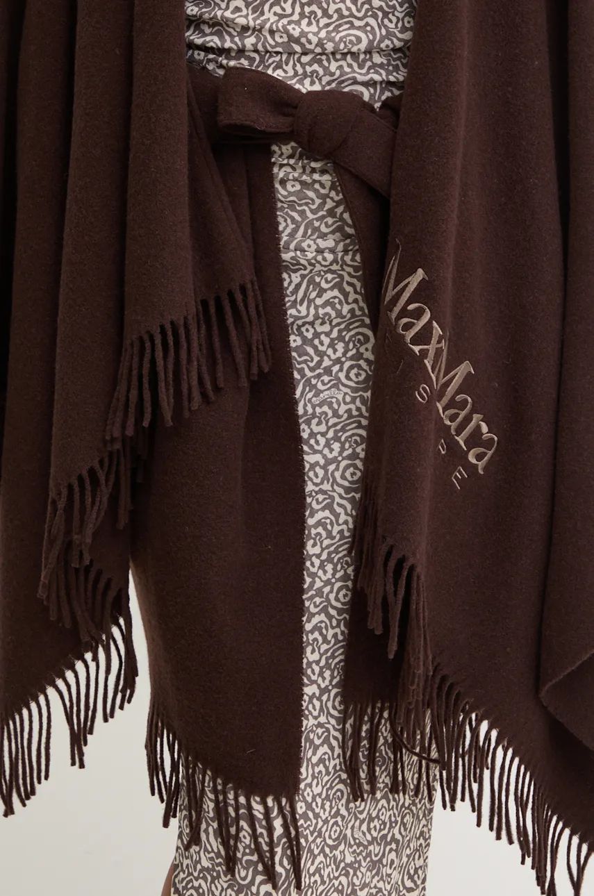  Max Mara Poncho Martora Brown Woman - 4