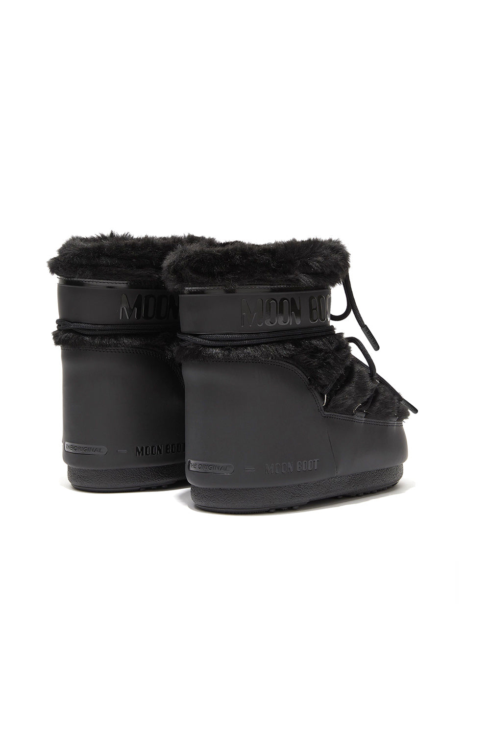  Moon Boot Icon Low Faux Fur Black Woman - 2