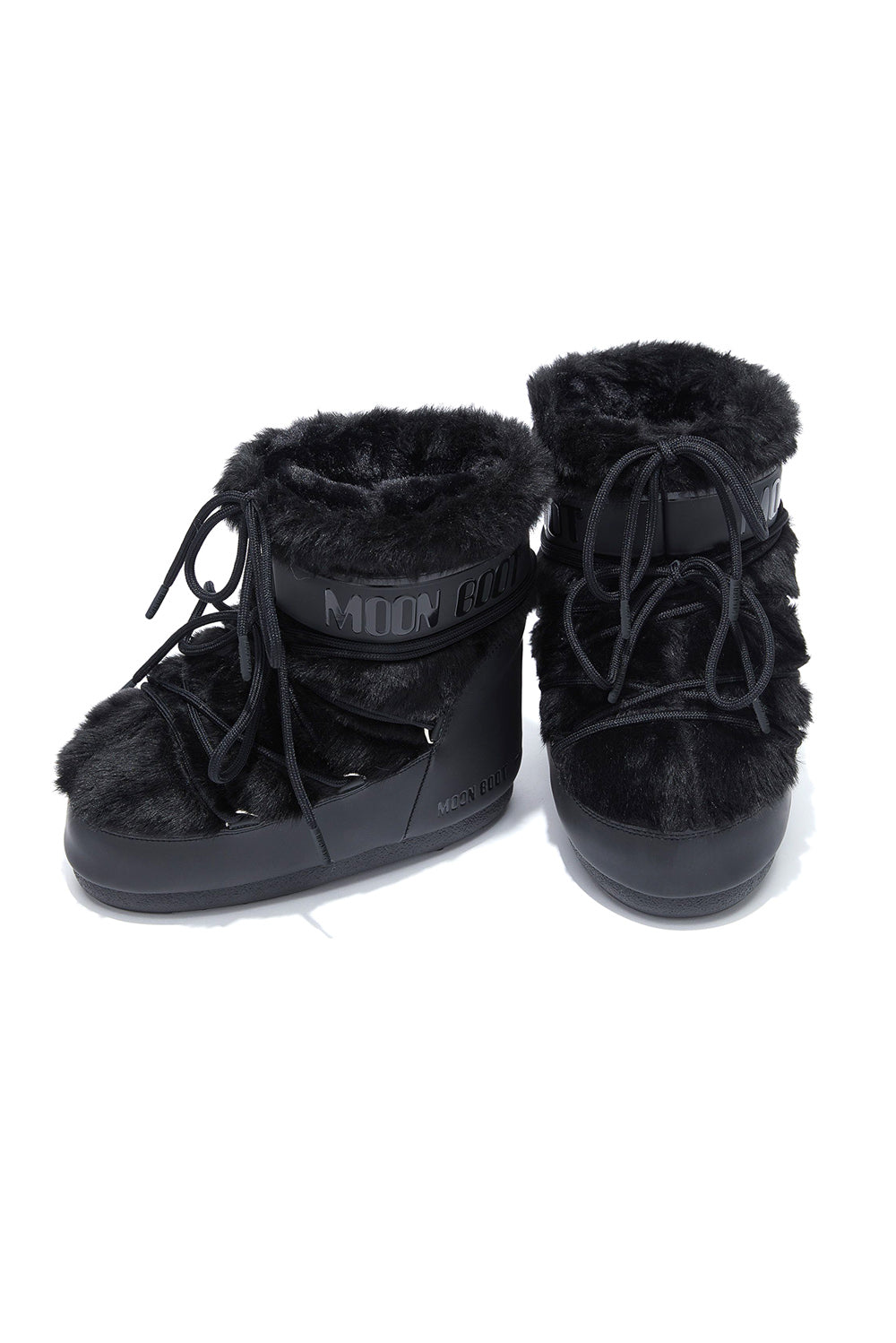  Moon Boot Icon Low Faux Fur Black Woman - 3