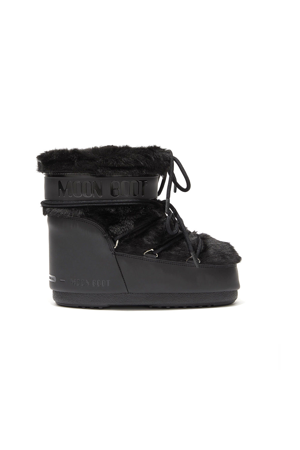  Moon Boot Icon Low Faux Fur Black Woman - 1