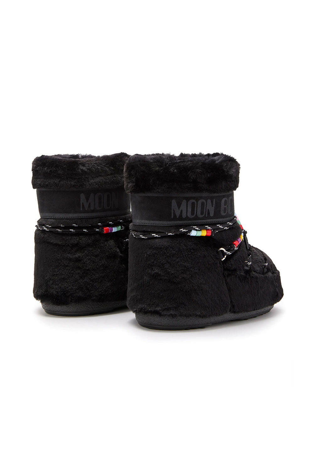  Moon Boot Icon Faux Fur Black Woman - 2