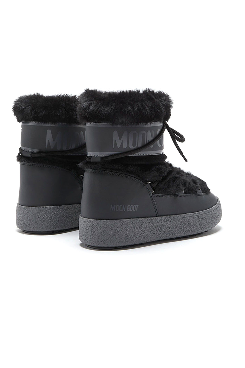  Moon Boot Icon Low Faux Fur Black Woman - 2