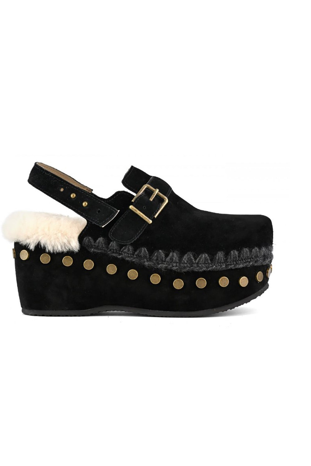  Mou Clog Back Strap Black Woman - 1