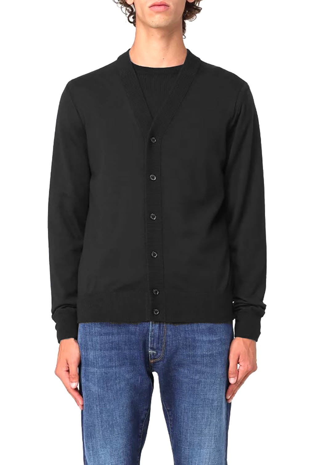  Paolo Pecora Cardigan Black Uomo - 2