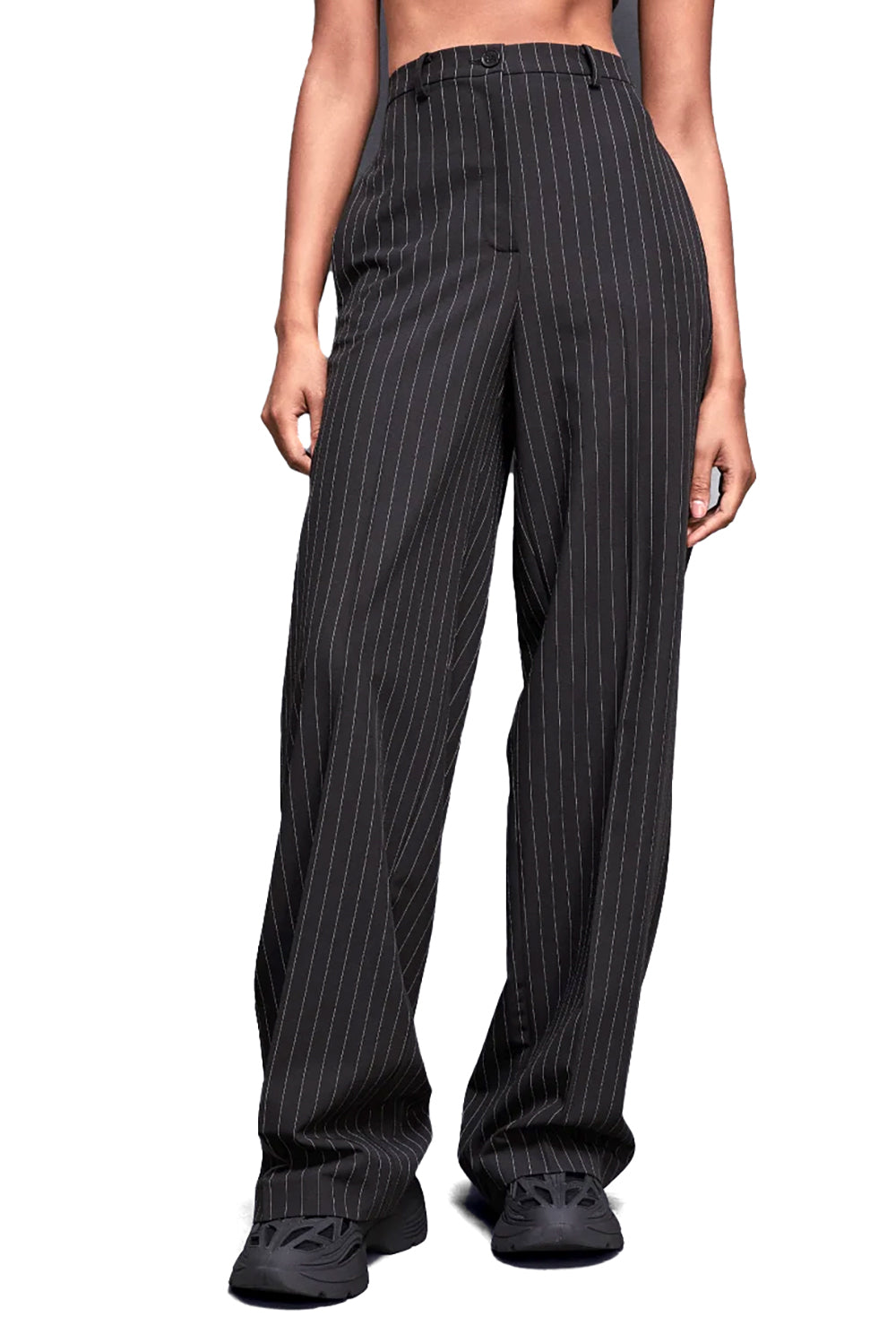  Patrizia Pepe Pantaloni Gessati Black Stripes Woman - 2