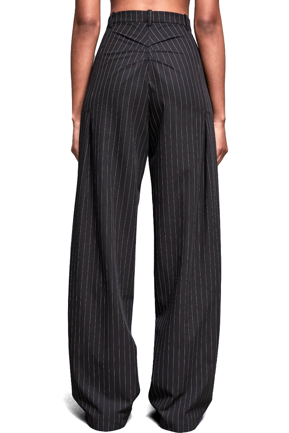  Patrizia Pepe Pantaloni Gessati Black Stripes Woman - 3