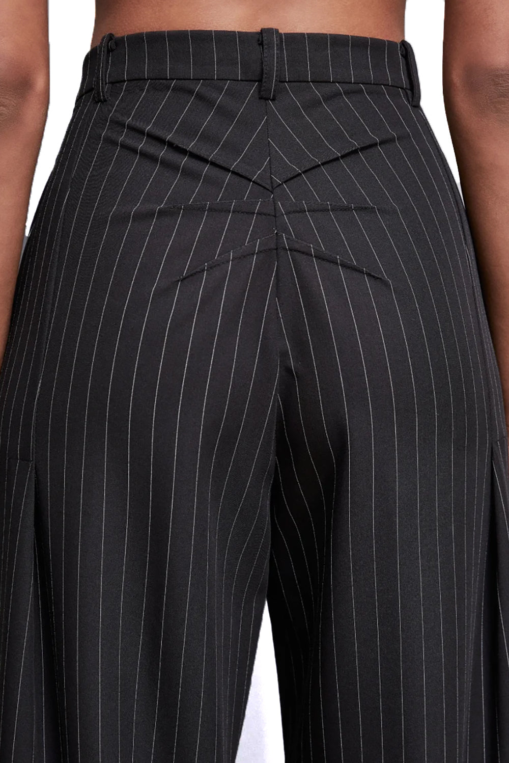  Patrizia Pepe Pantaloni Gessati Black Stripes Woman - 4