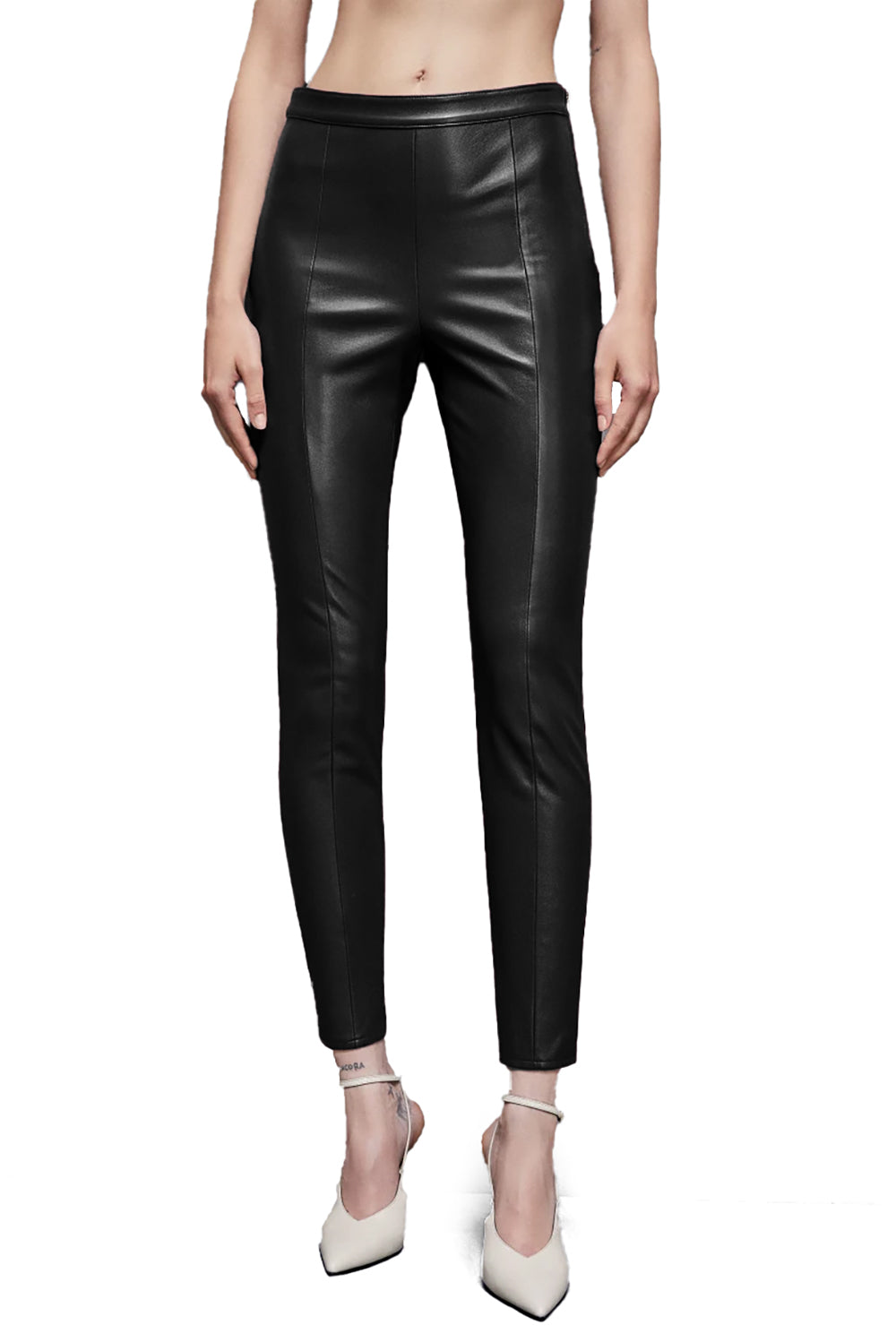  Patrizia Pepe Leggings Similpelle Nero Woman - 2