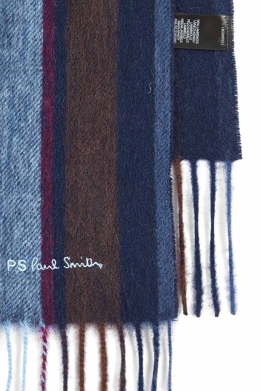  Paul Smith Sciarpa 'multi Colour Stripe' Navy Uomo - 2