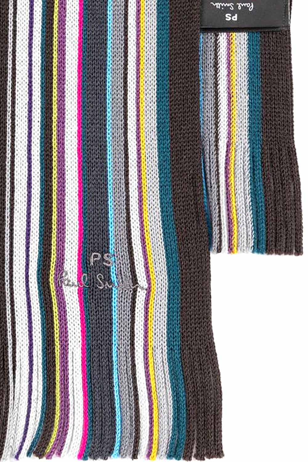  Paul Smith Sciarpa 'multi Colour Stripe' Slate Uomo - 2