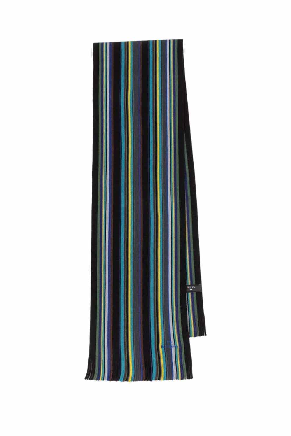  Paul Smith Sciarpa 'multi Colour Stripe' Black Uomo - 1