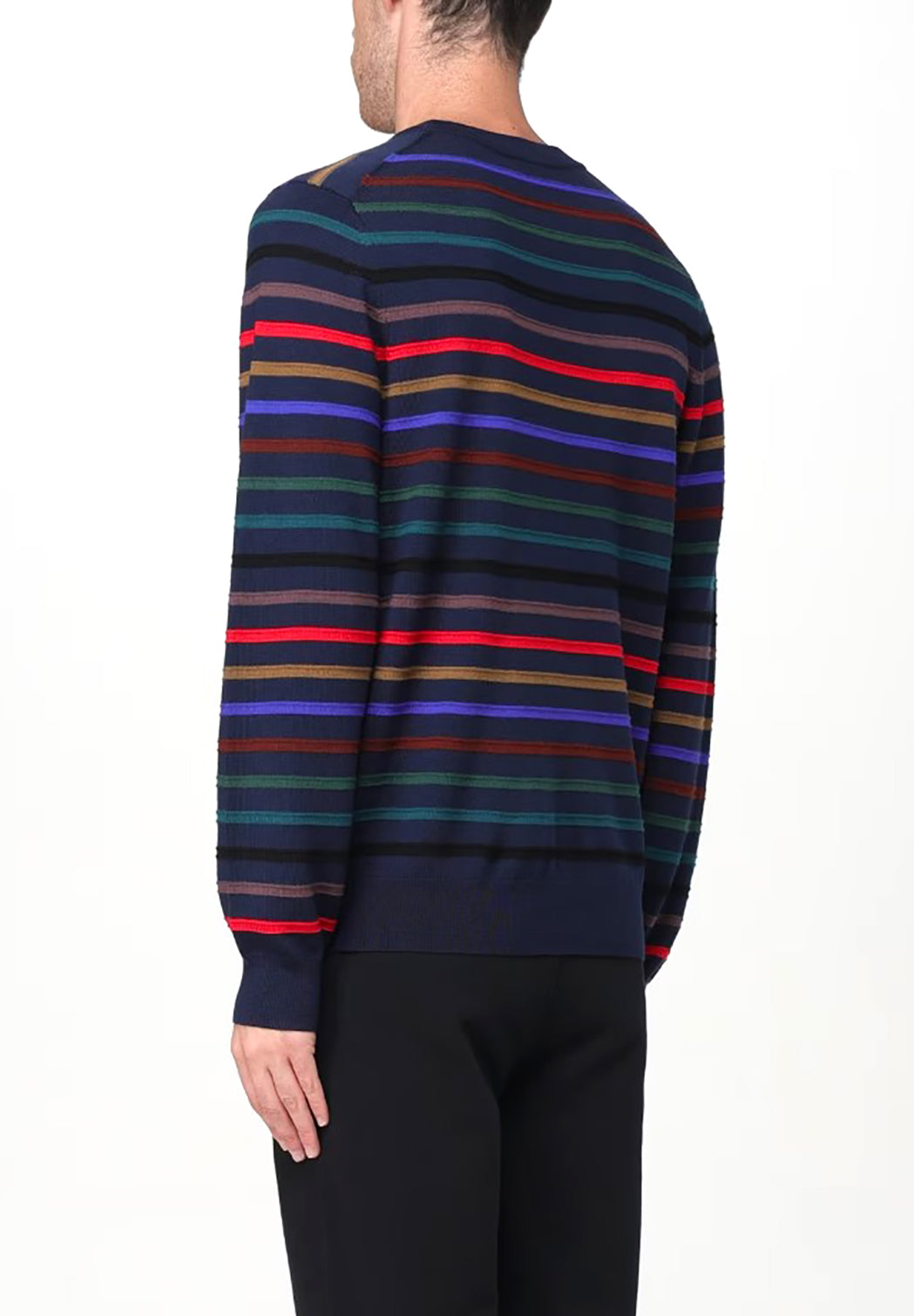  Paul Smith Maglione Multirighe Navy Uomo - 3