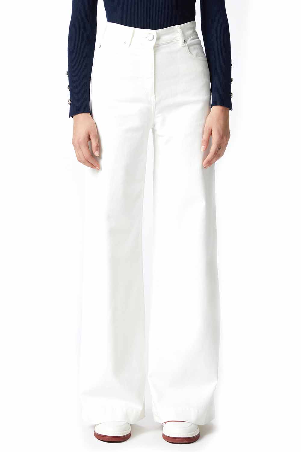  Pinko Wide Leg Wendy Bianco Woman - 2